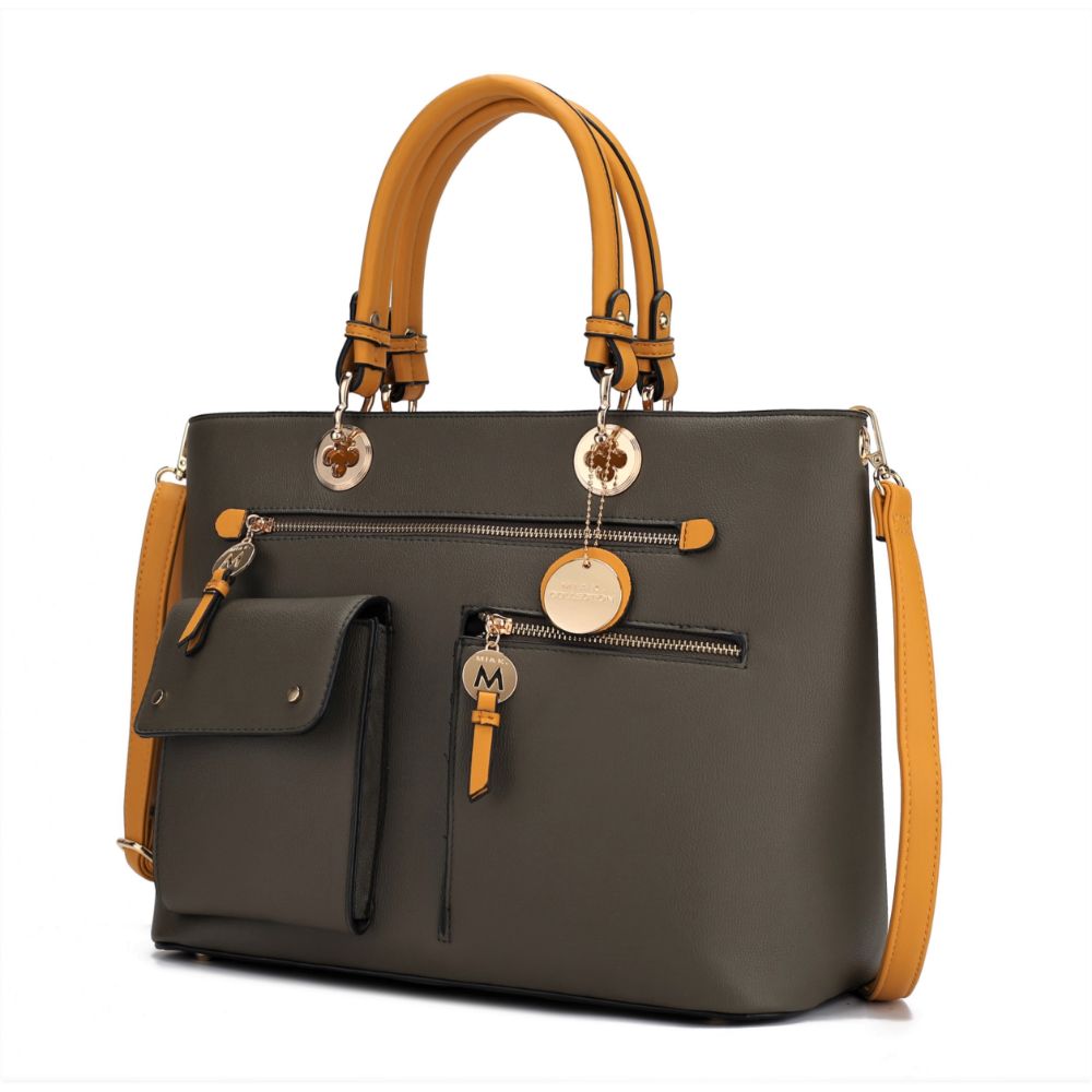 

Сумка-портфель Julia с несколькими карманами MKF Collection By Mia K., цвет olive-mustard, Хаки, Сумка-портфель Julia с несколькими карманами MKF Collection By Mia K., цвет olive-mustard