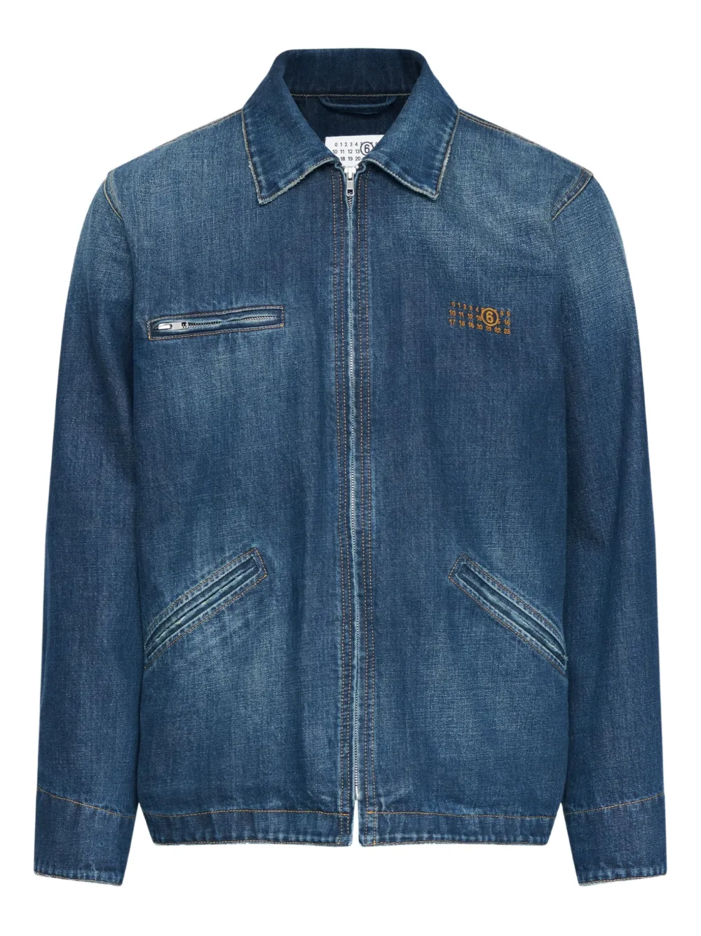 

Джинсовая куртка на молнии MM6 Maison Margiela, синий