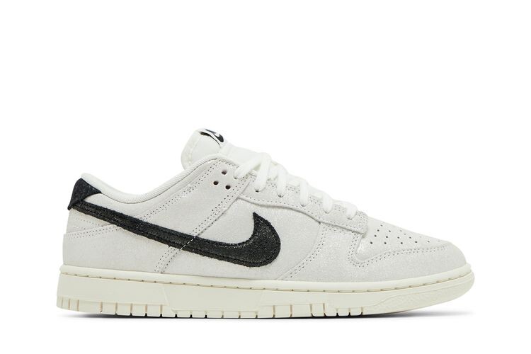 Кроссовки Nike Wmns Dunk Low SE White Glittery Suede, белый
