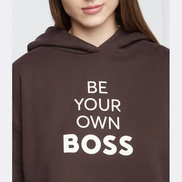 C_Eshanta_Wd толстовка свободного кроя Boss, коричневый — фото 3