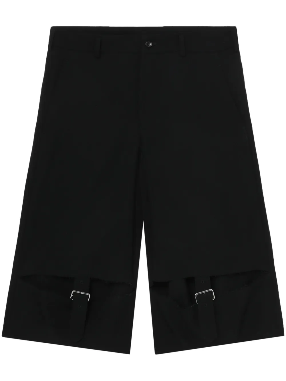 

Шерстяные шорты с пряжкой Black Comme Des Garçons, черный