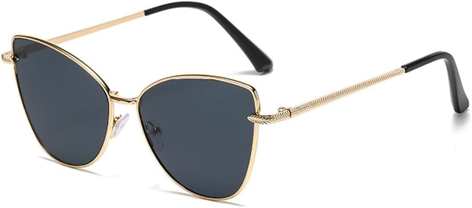 

Женские солнцезащитные очки «Кошачий глаз» из металла, модные черные солнцезащитные очки «Кошачий глаз», увеличенного размера, солнцезащитные очки с градиентным переходом цвета UJNHGQ, A