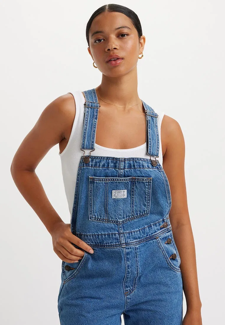 Комбинезон джинсовый винтажный женский, Levi's, синий — фото 3