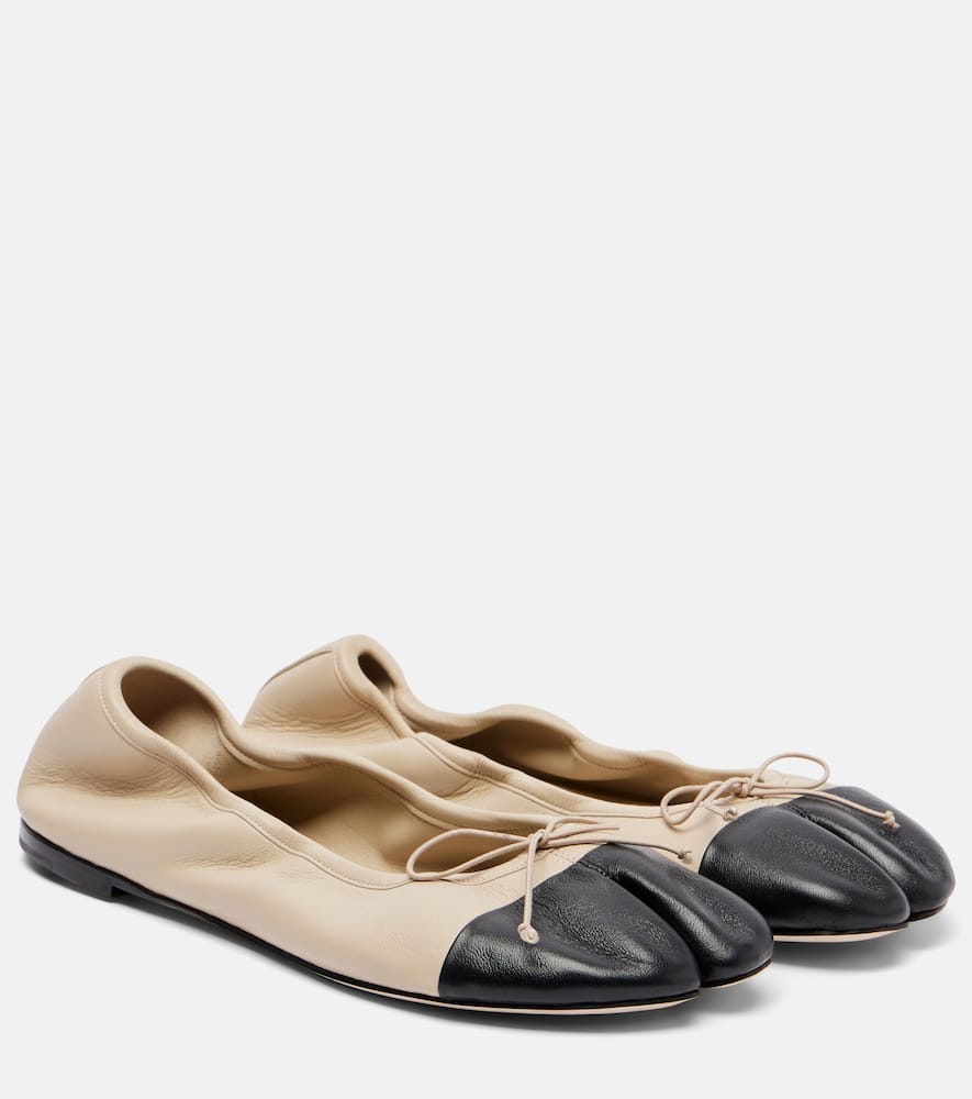 Кожаные балетки Tabi Christen, Travertino + Black