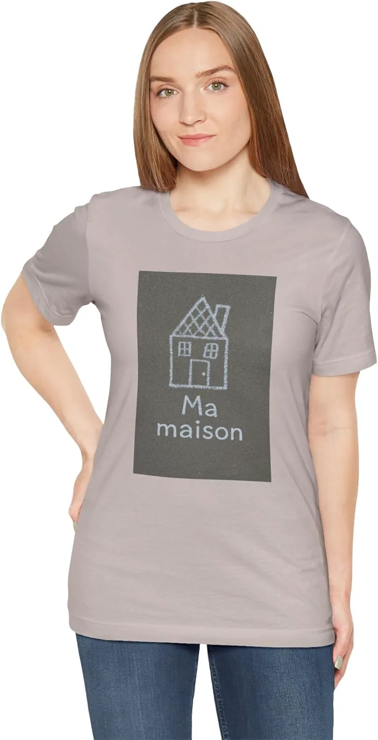 Футболка Ma Maison French Quote – минималистичная футболка с графическим принтом для дома (унисекс) — фото 2