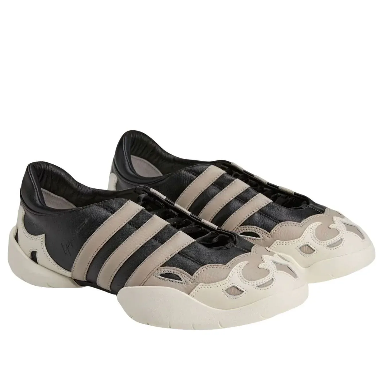 Туфли Adidas Y-3 Regu Mary Jane 'Black Off White Light Brown' — фото 2