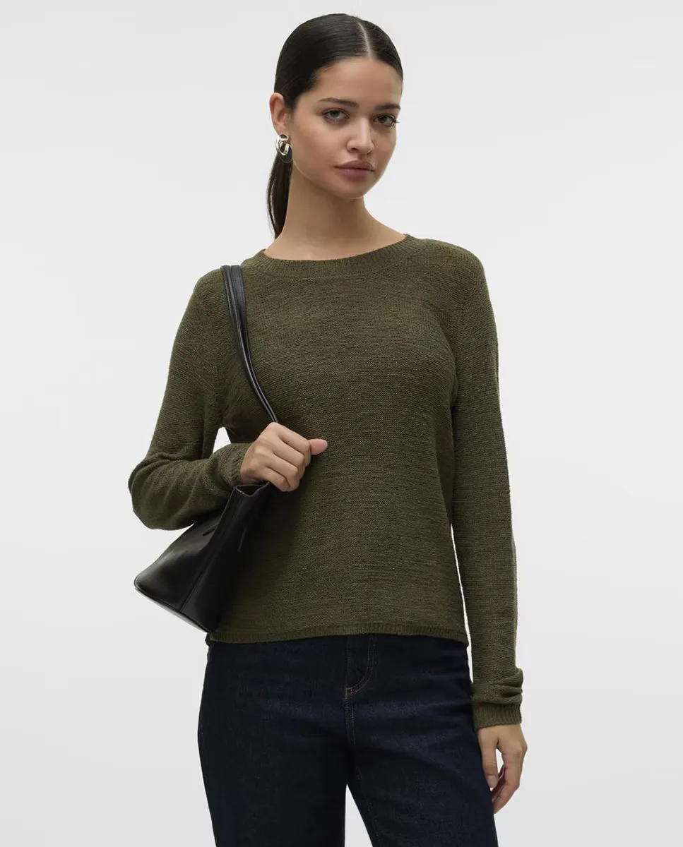 

Женский свитер тонкой вязки с длинными рукавами Vero Moda, красно-зеленый