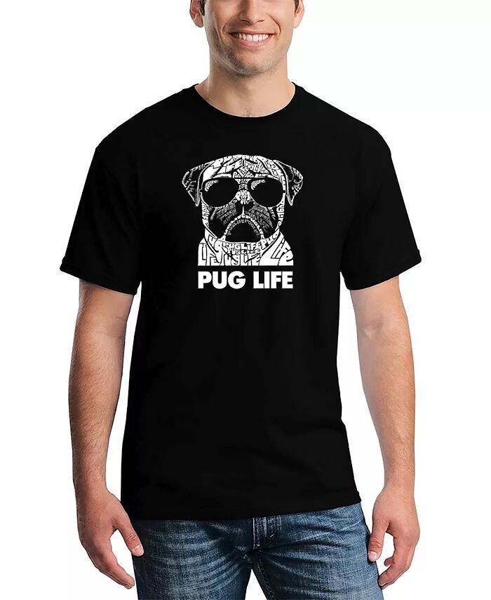 

Футболка мужская Pug Life Word Art LA Pop Art, черный