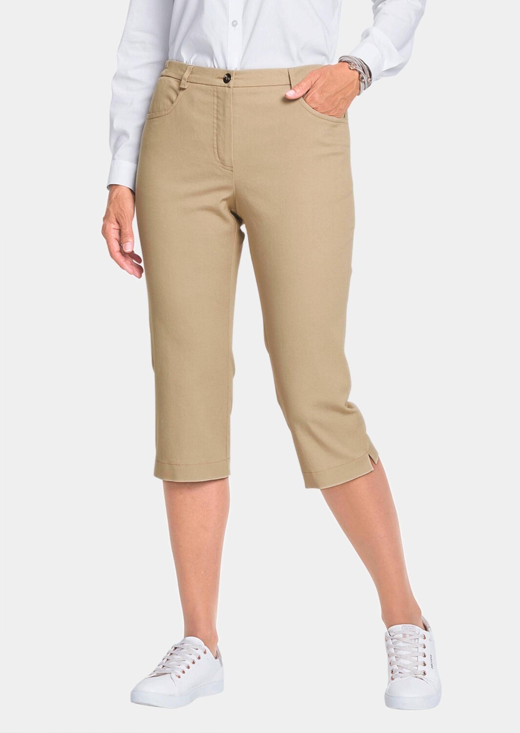 

Брюки GOLDNER Capri Jeanshose Carla, песочный