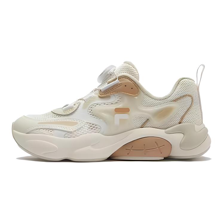 

FILA KIDS Детские кроссовки с низким верхом, устойчивые к истиранию и скольжению, молочно-белые