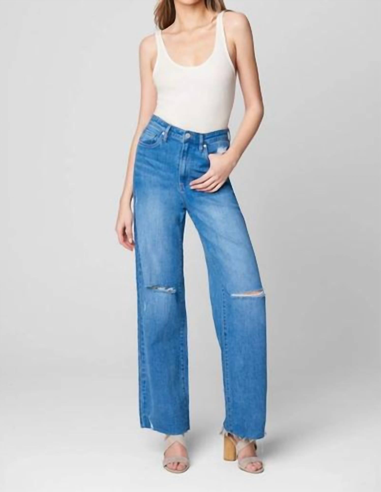 

Прямые джинсы Franklin Ribcage Wide Leg в Sunset Rider BLANKNYC
