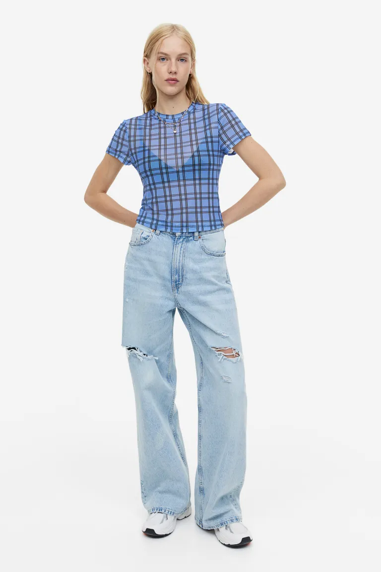 

Сетчатая блузка H&M, синий