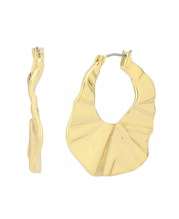 

Золотые текстурированные серьги-кольца Robert Lee Morris Soho, gold