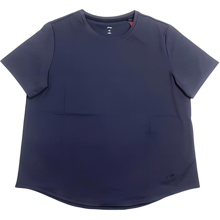 

LINING Футболка Fitness Series для женщин темно-синяя, Синий, LINING Футболка Fitness Series для женщин темно-синяя