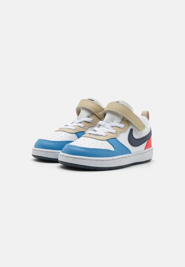 Кроссовки унисекс court borough recraft Nike Sportswear, White/Thunder Blue/Light Crimson/Blue Beyond — фото 2