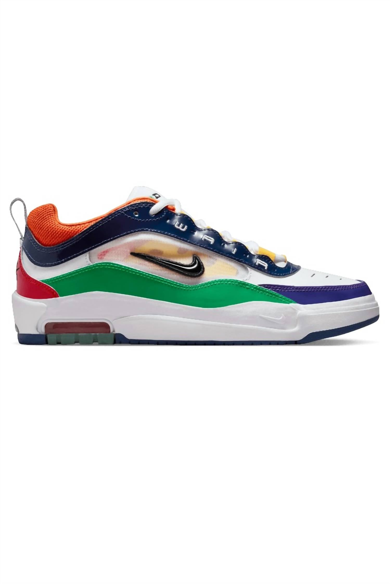 

Nike Мужские скейтбордические кроссовки Air Max Ishod Premium Billards в расцветке University Red/black-Amarillo-Navy