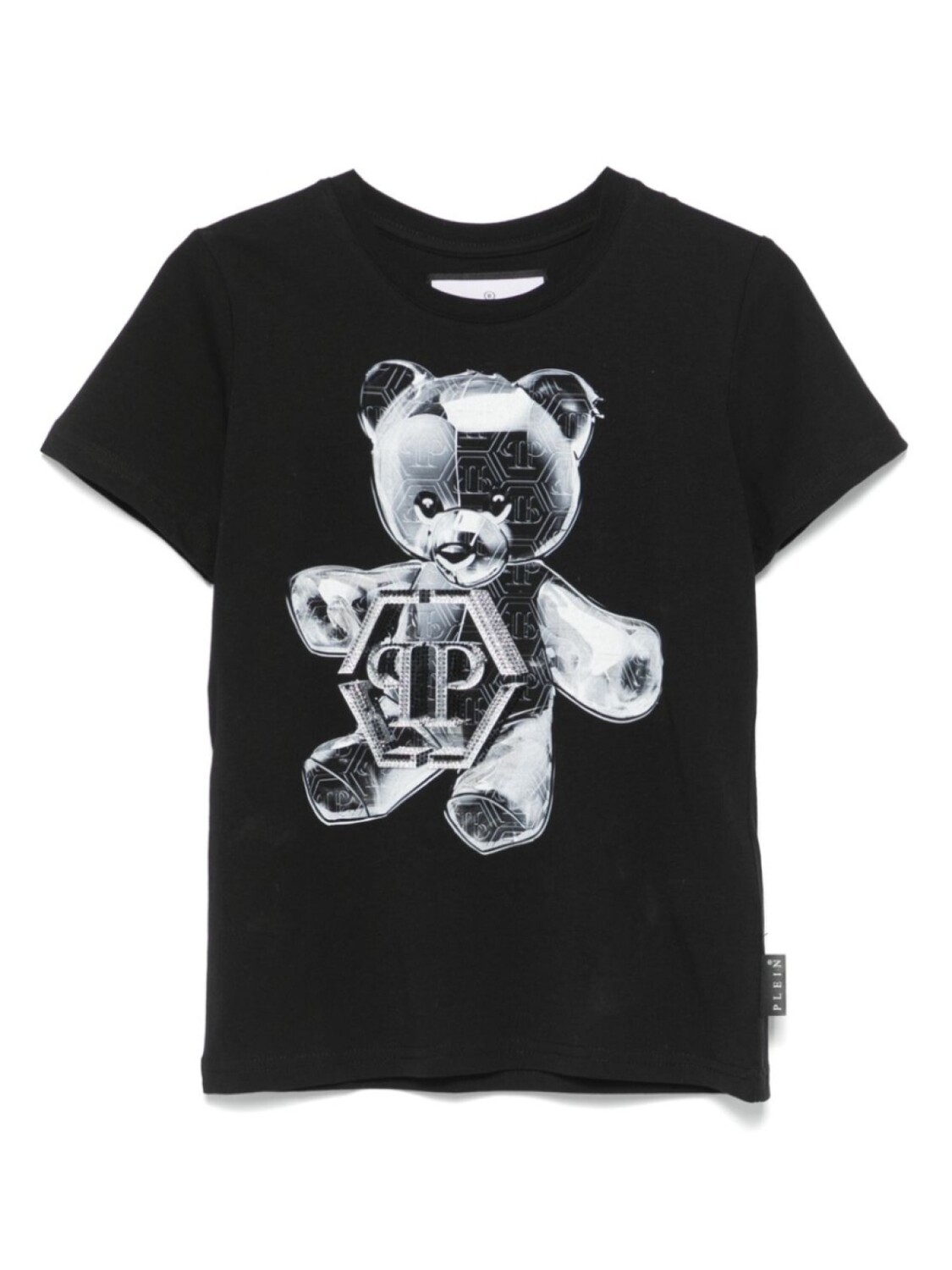 

Футболка с принтом плюшевого мишки Philipp Plein Junior, черный