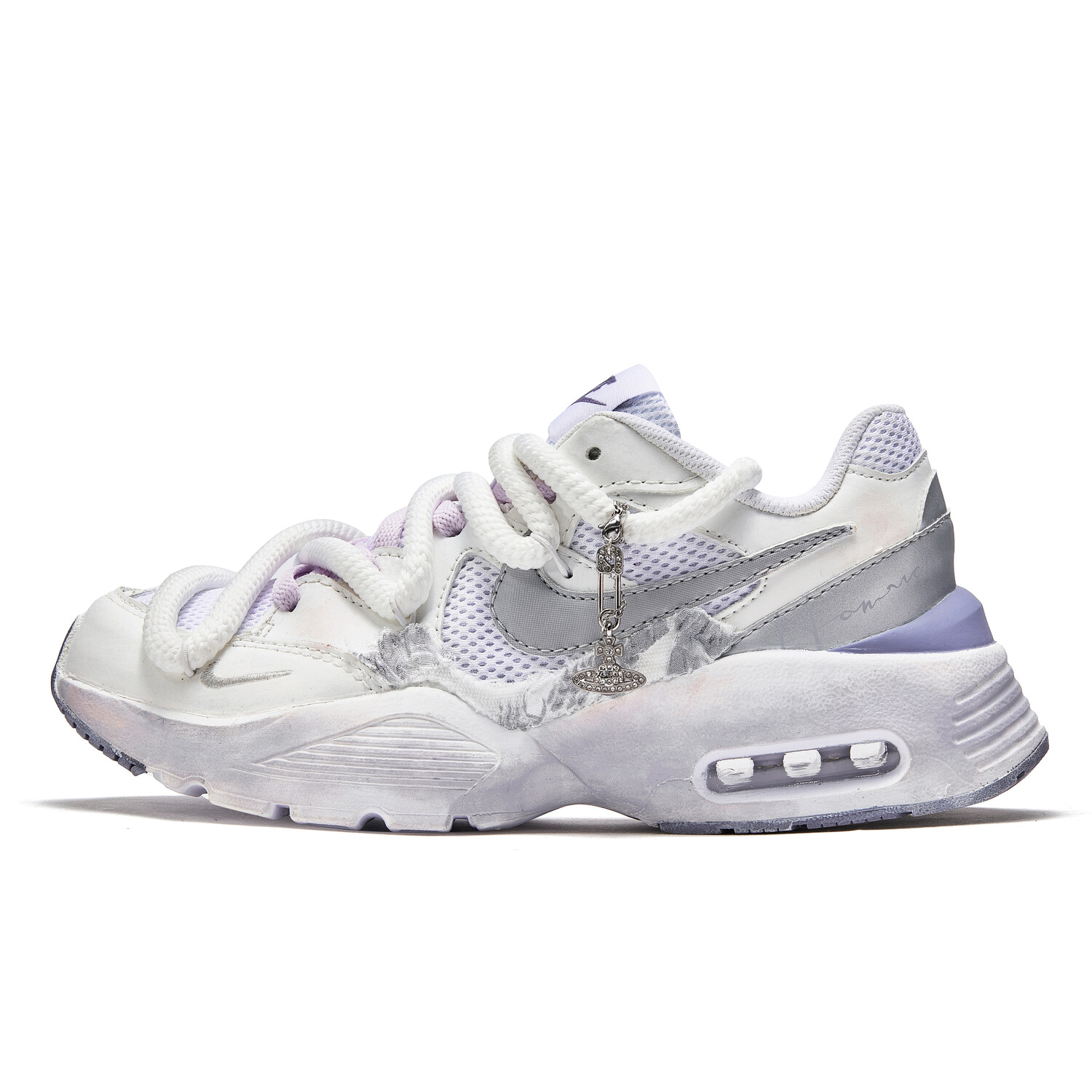 

Кроссовки Air Max Fusion женские с низким верхом, серебристые Nike