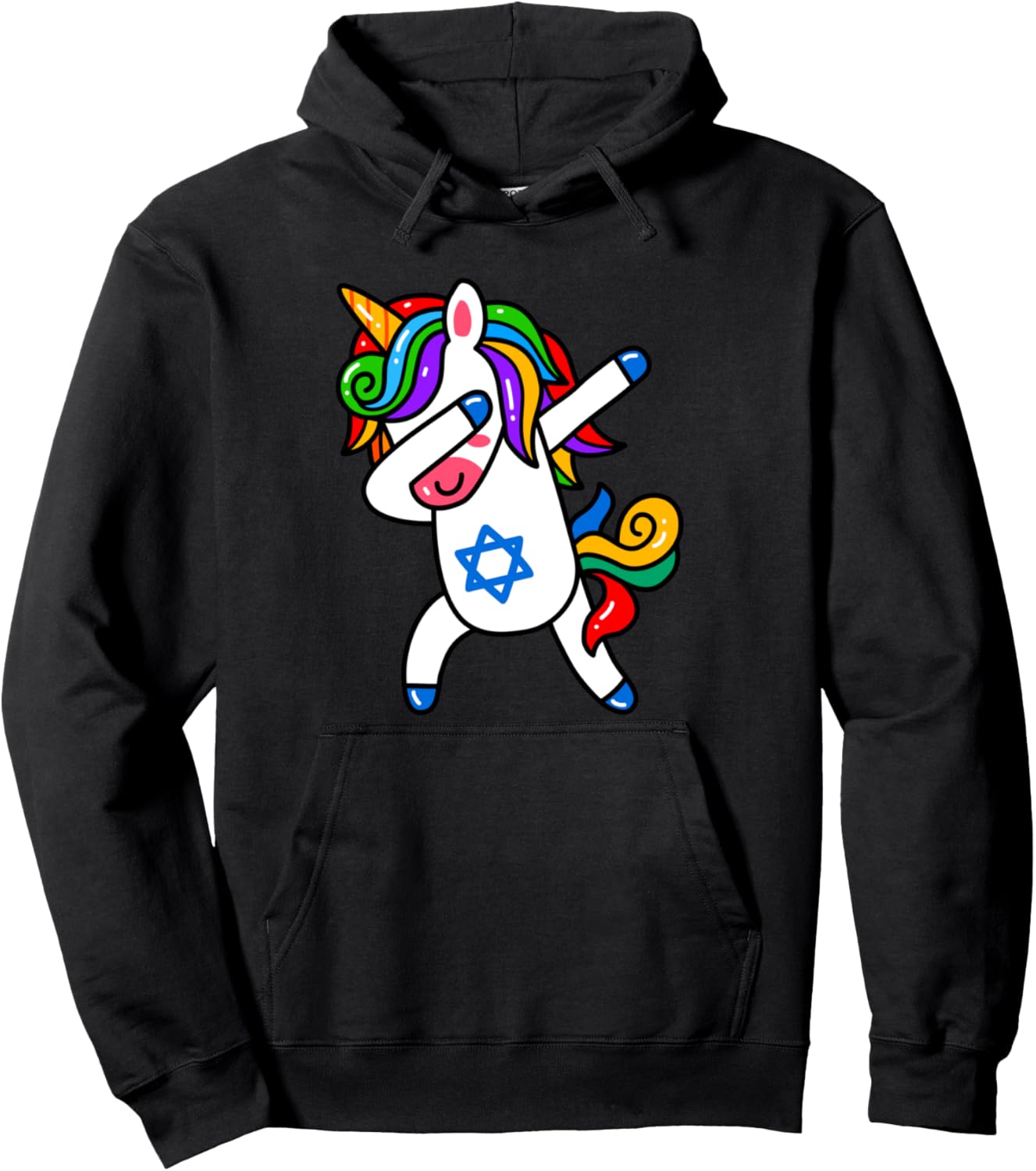 

Ханука Единорог Junicornabinchanukamjeresninyas Худи Hanukkah Time Gift Store, черный
