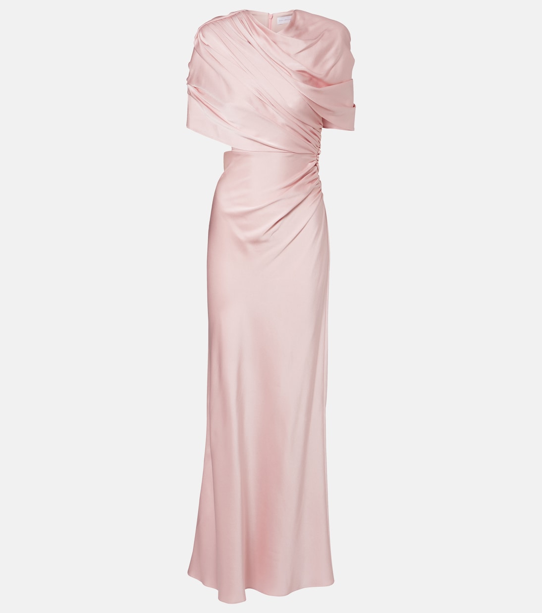 

Драпированное атласное платье Stella McCartney, Petal Rose