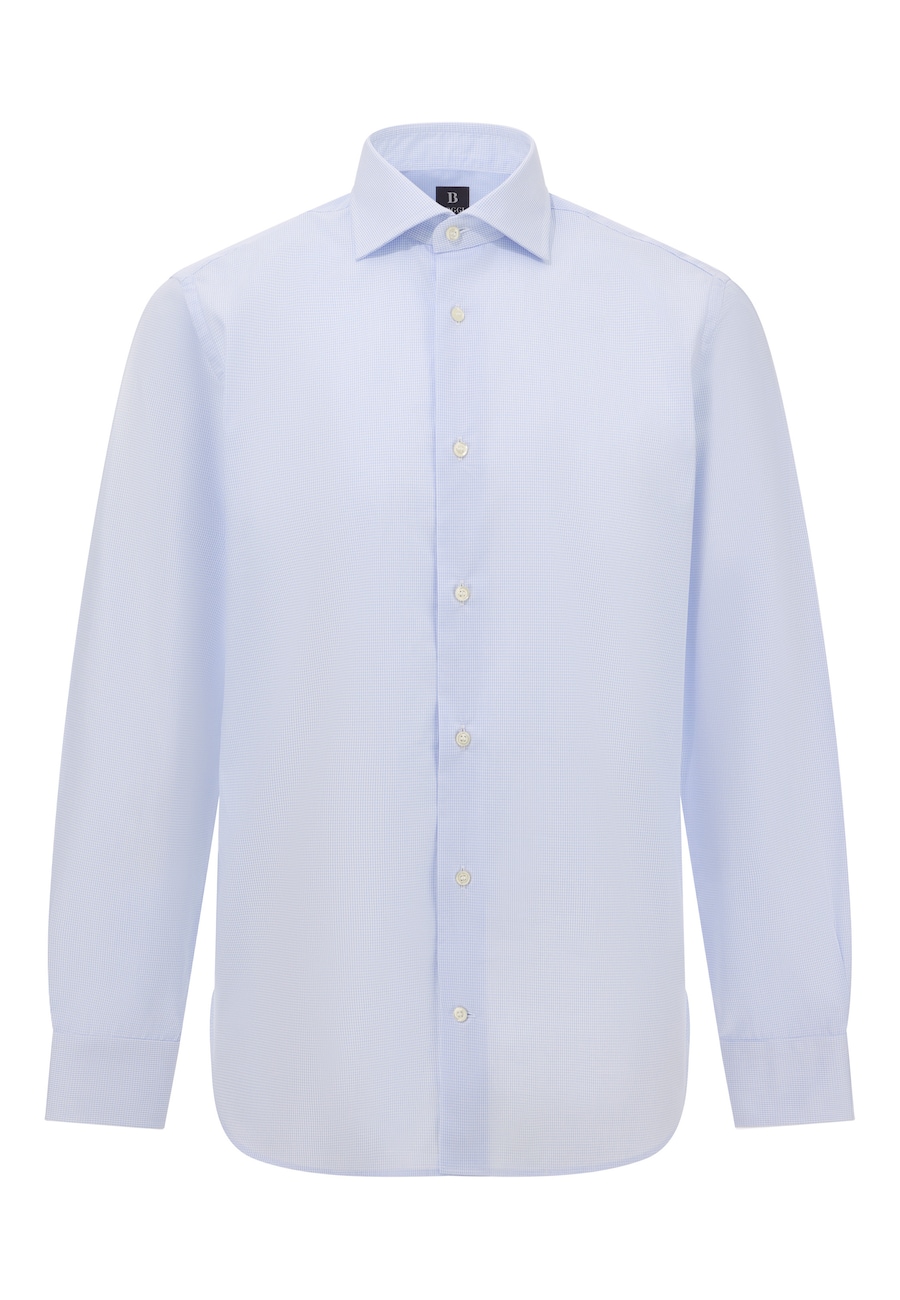 

Рубашка Slim Fit на пуговицах Boggi Milano Check Windsor, светло-голубой