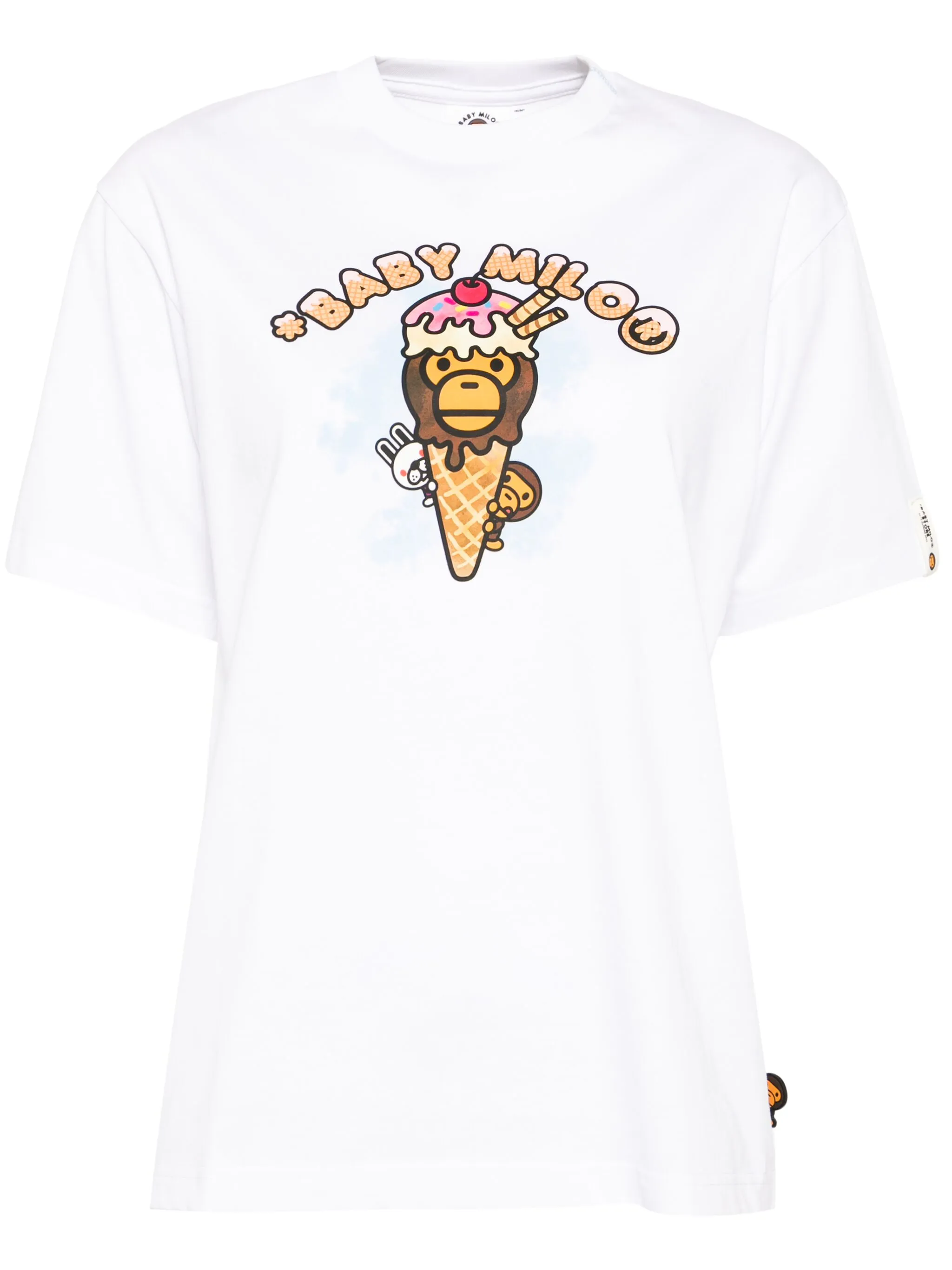 

Футболка с графичным принтом Baby Milo Store By A Bathing Ape, белый