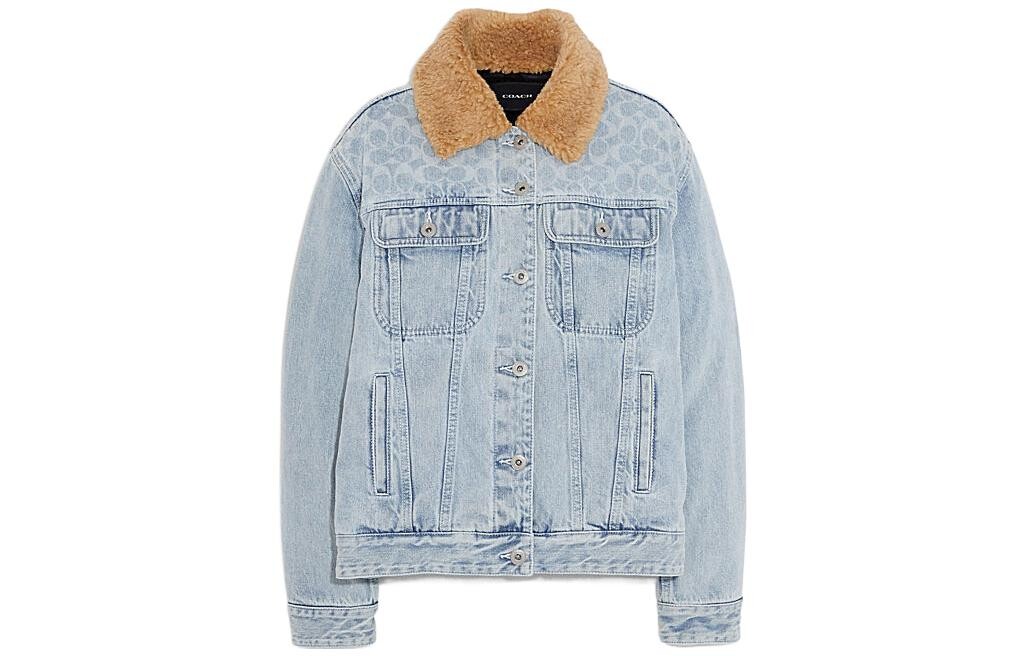 

COACH Женские бархатные куртки, цвет Blue
