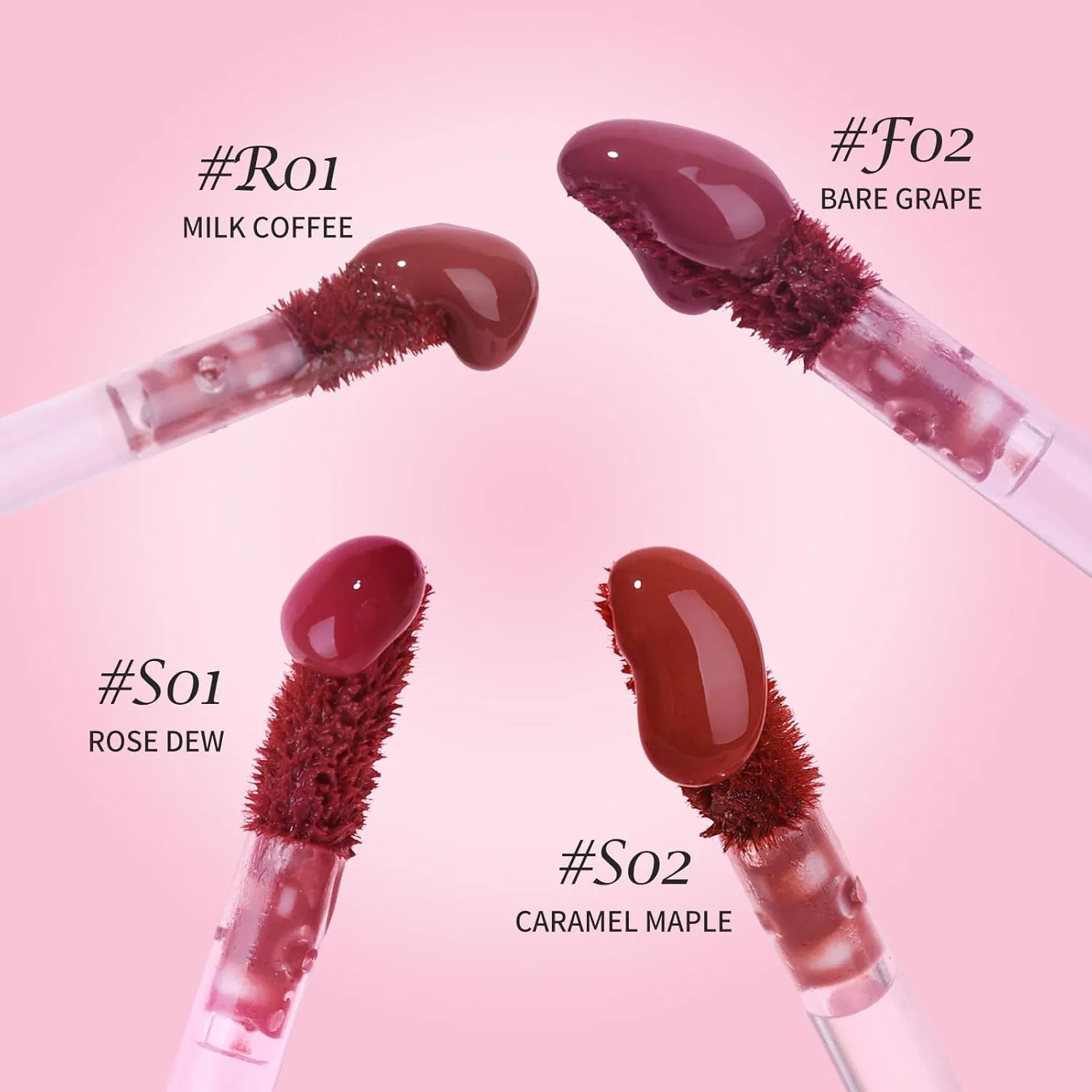 Набор блесков для губ Gleamy Gloss Lip Stain от KIMUSE Kimuse, Glaze For Days — фото 3