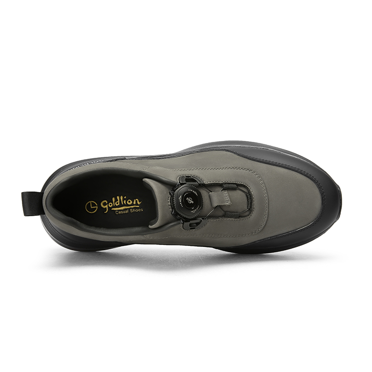 GOLDLION Мужские повседневные кроссовки низкие серые черные, цвет Gray/Black — фото 3