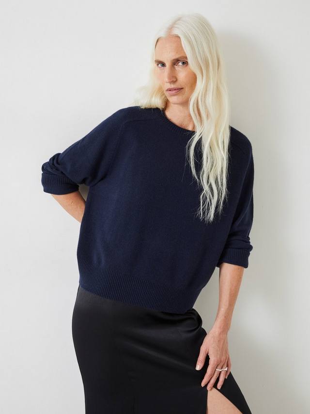 

Кашемировый джемпер alina crew HUSH, цвет Deep Navy