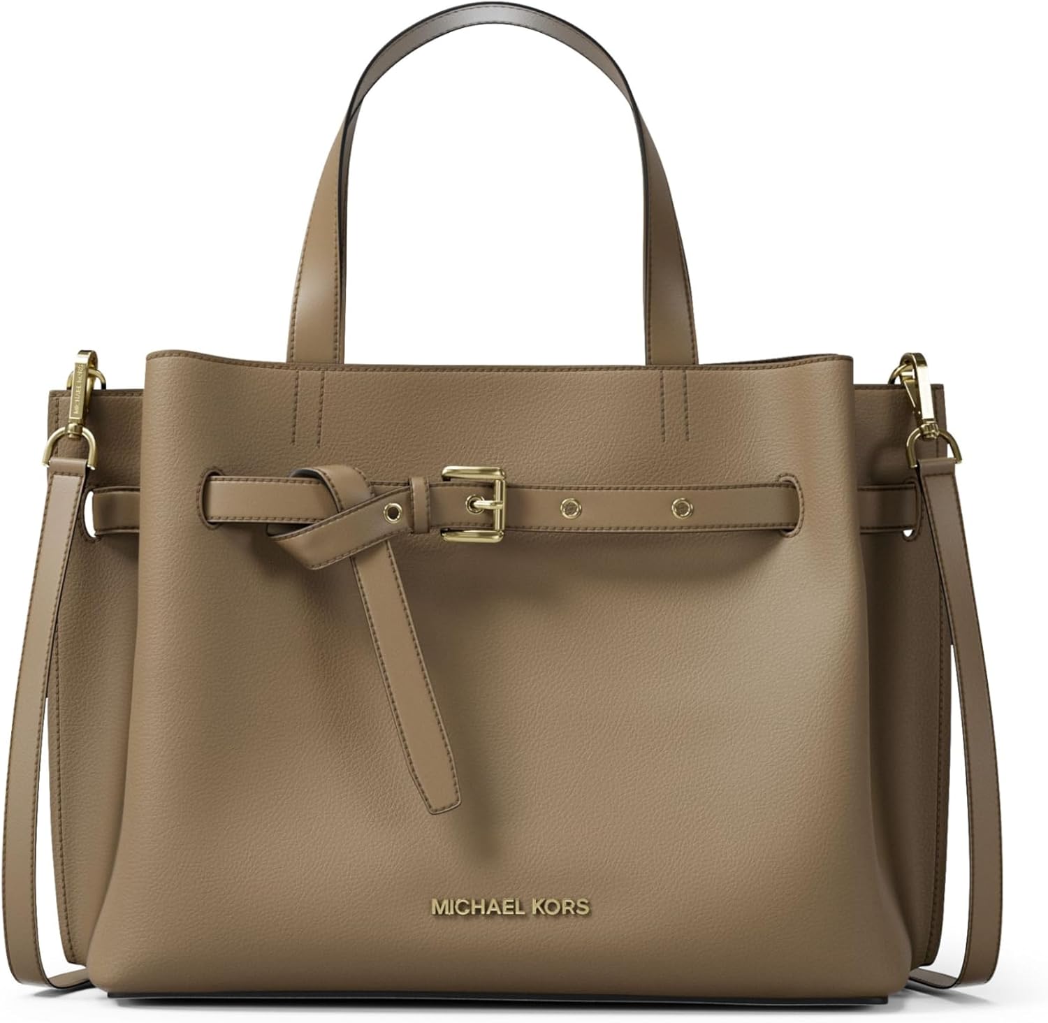 

Michael Kors женская сумка Emilia Medium Satchel, Gold-Tone Hardware/Pebble Leather/Husk