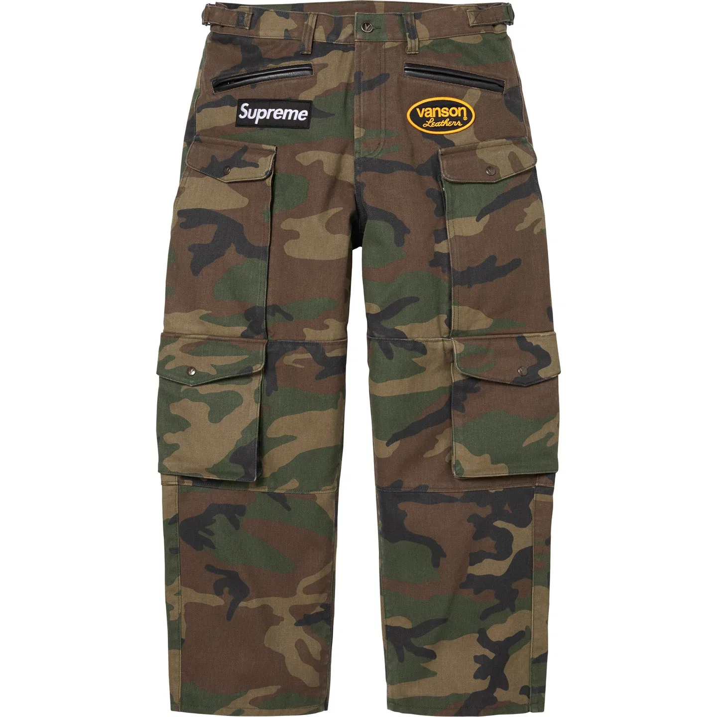 Брюки карго унисекс x Vanson Leathers X Cordura SS26 WEEK3 Supreme, Woodland Camouflage