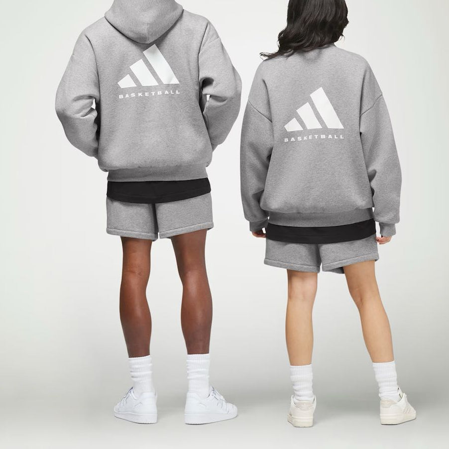 Шорты adidas Originals OBasketball Heather Shorts IN1722, бежевый — фото 4