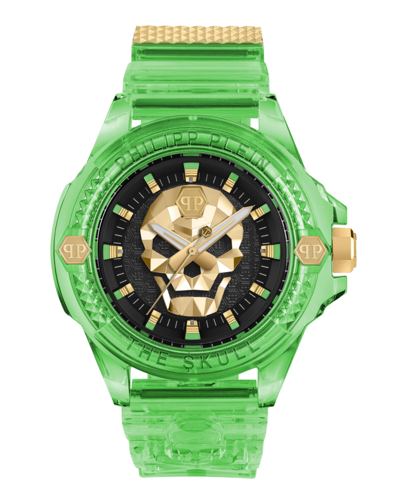 

Силиконовые часы $kull Scuba Duba Edition PHILIPP PLEIN, зеленый/зеленый/черный