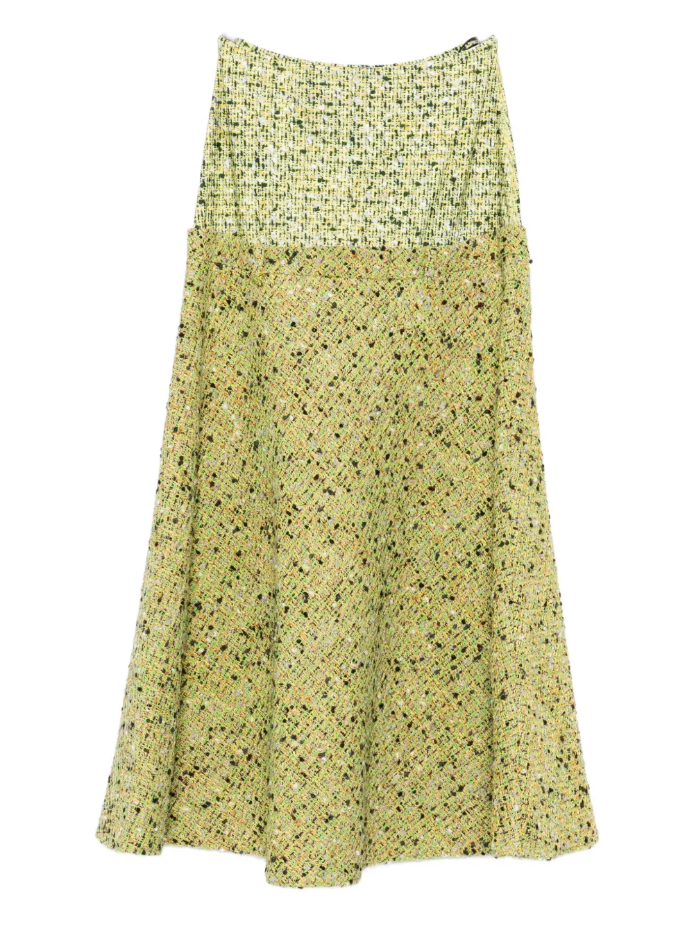 

Расклешенная твидовая юбка миди DIESEL, зеленый