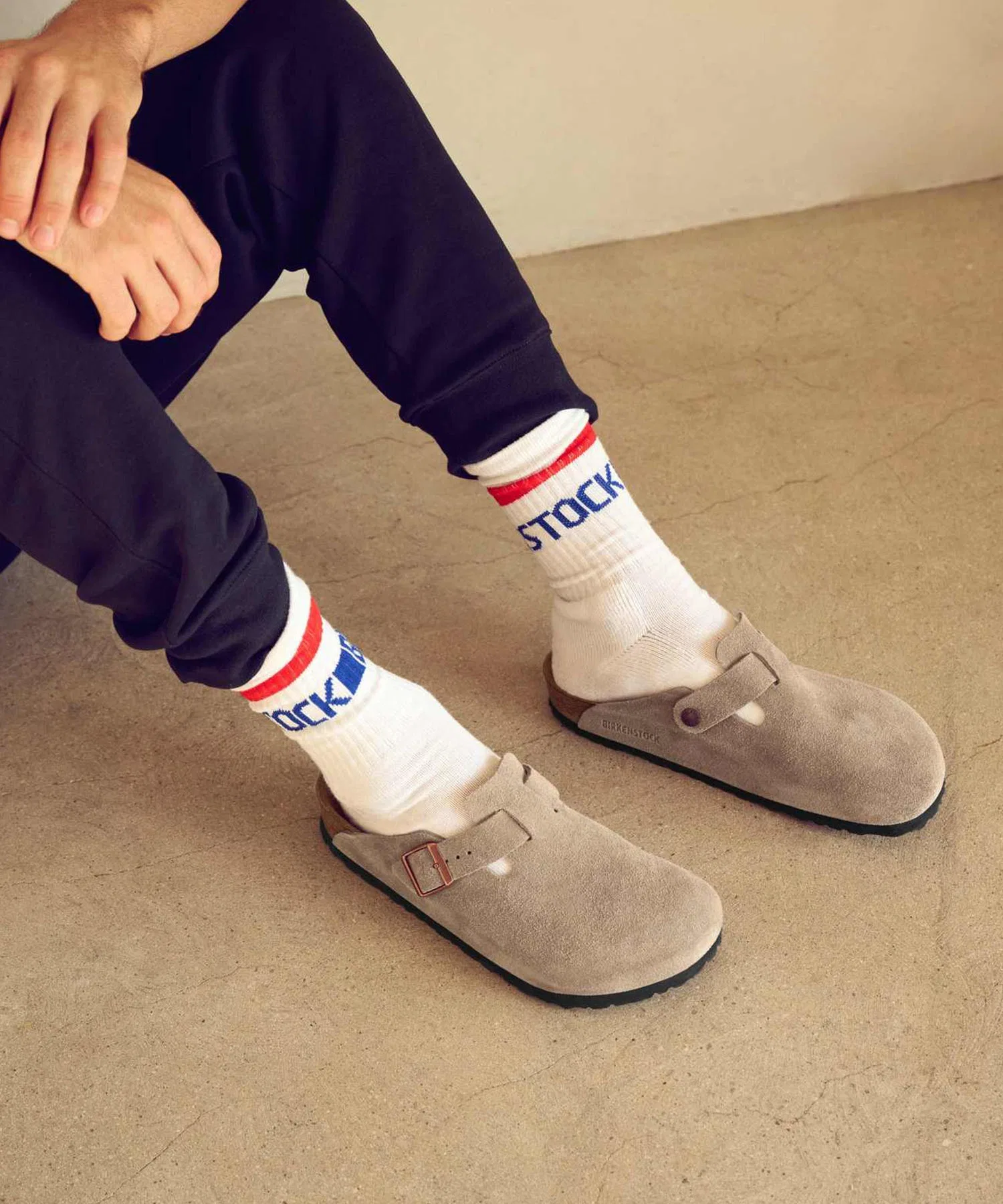 Мужские сандалии BIRKENSTOCK Boston LEVE из замши