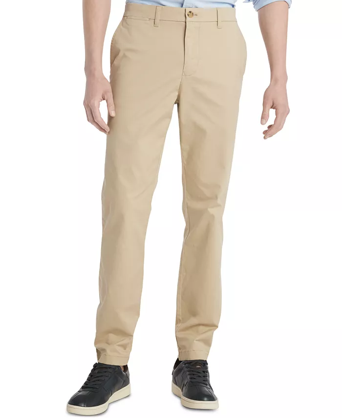 

Мужские узкие эластичные брюки-чиносы TH Flex Stretch Slim-Fit Tommy Hilfiger, коричневый/бежевый