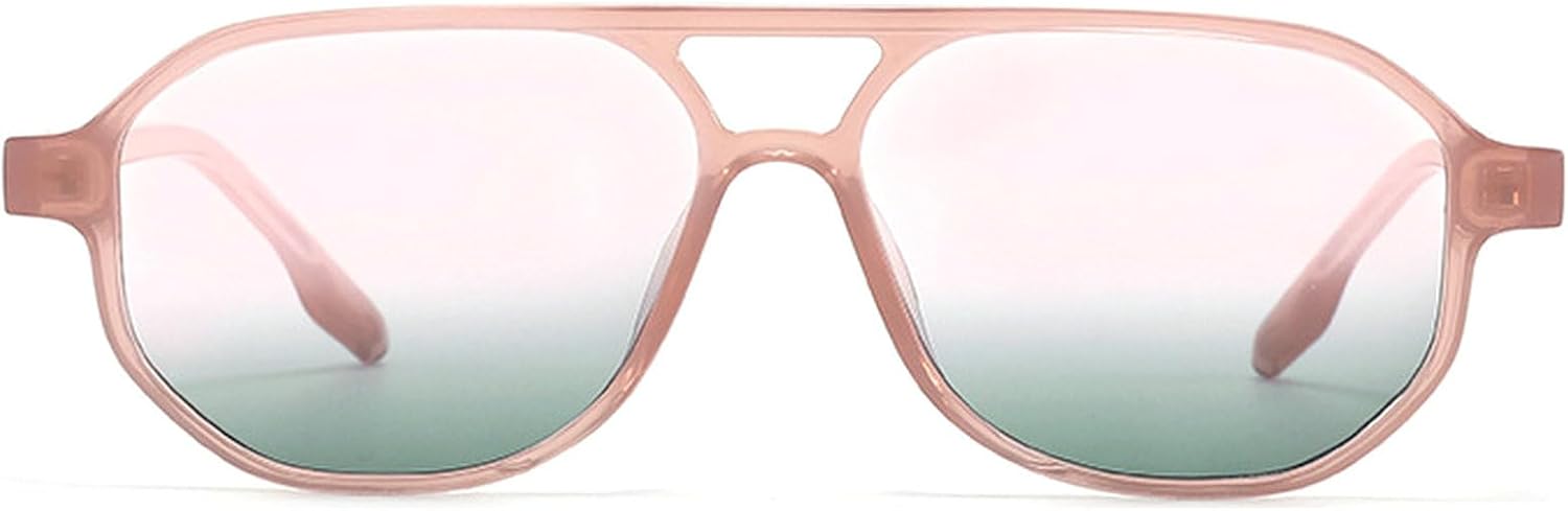 

Ретро-солнцезащитные очки в стиле 70-х для женщин и мужчин, классические квадратные винтажные модные шестиугольные очки 2025, женские солнцезащитные очки UV400 mincl, Light Pink Green