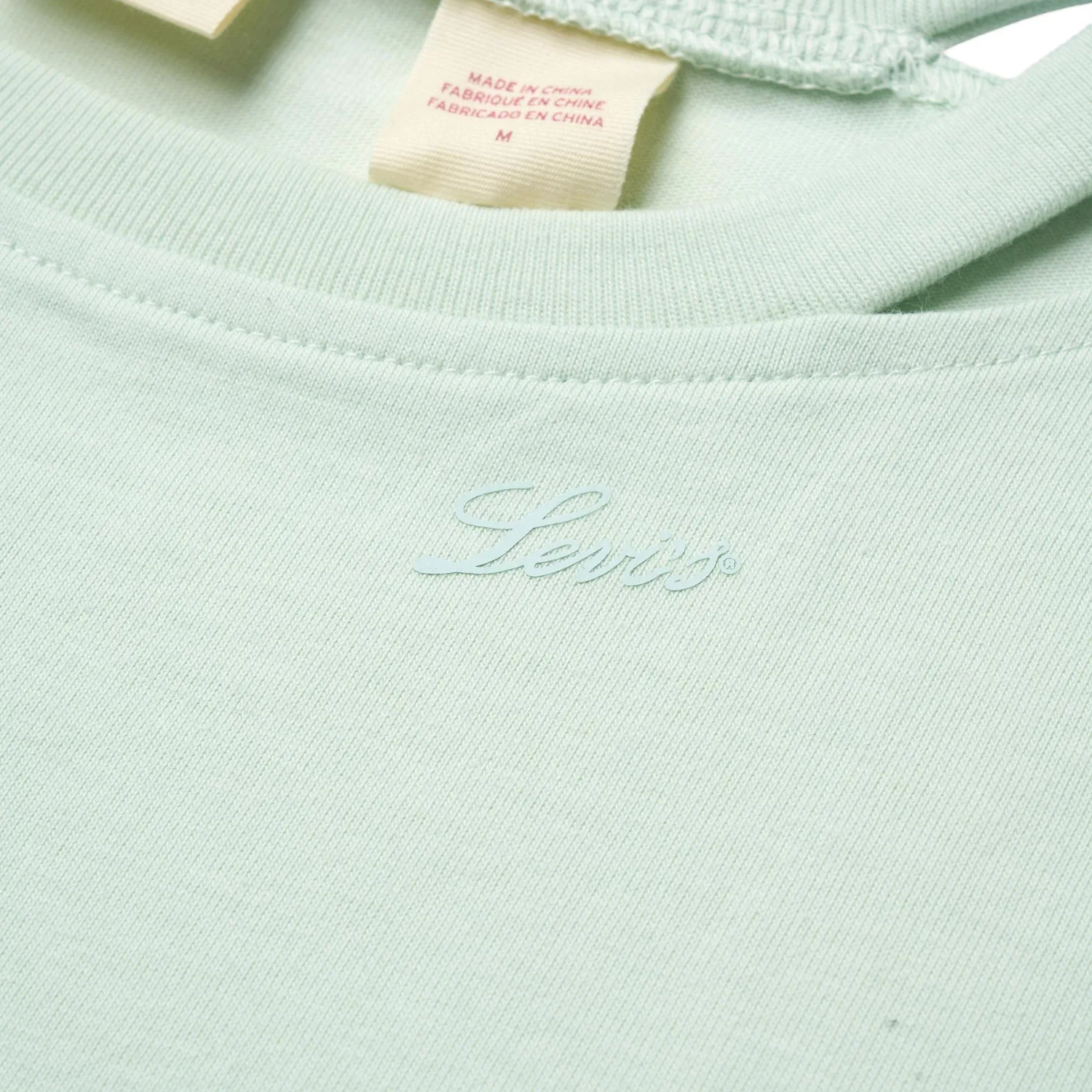 Футболка женская Light Green, с круглым вырезом, тонкая, прямой крой Levis — фото 4