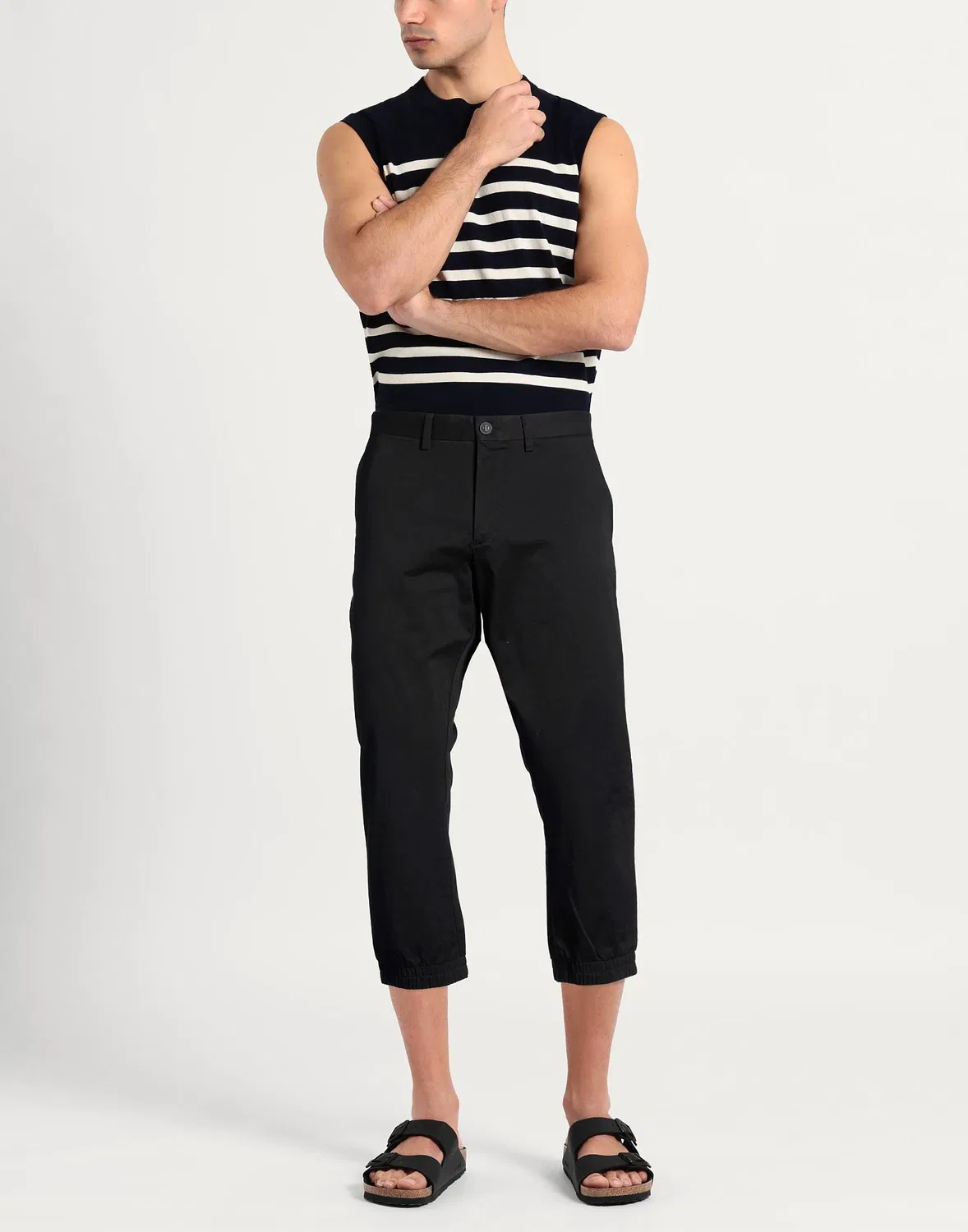 Чиносы из твила LACOSTE черные — фото 2