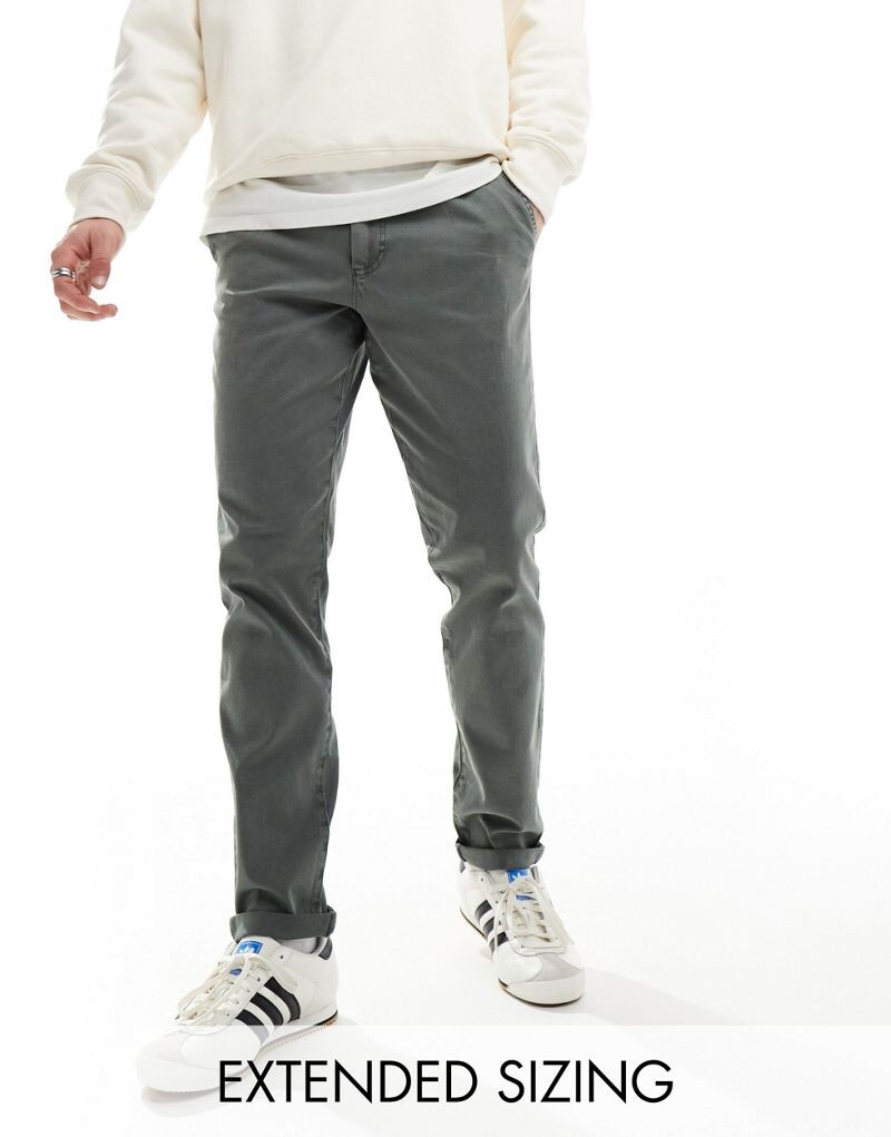 

Зеленые зауженные брюки чинос ASOS DESIGN