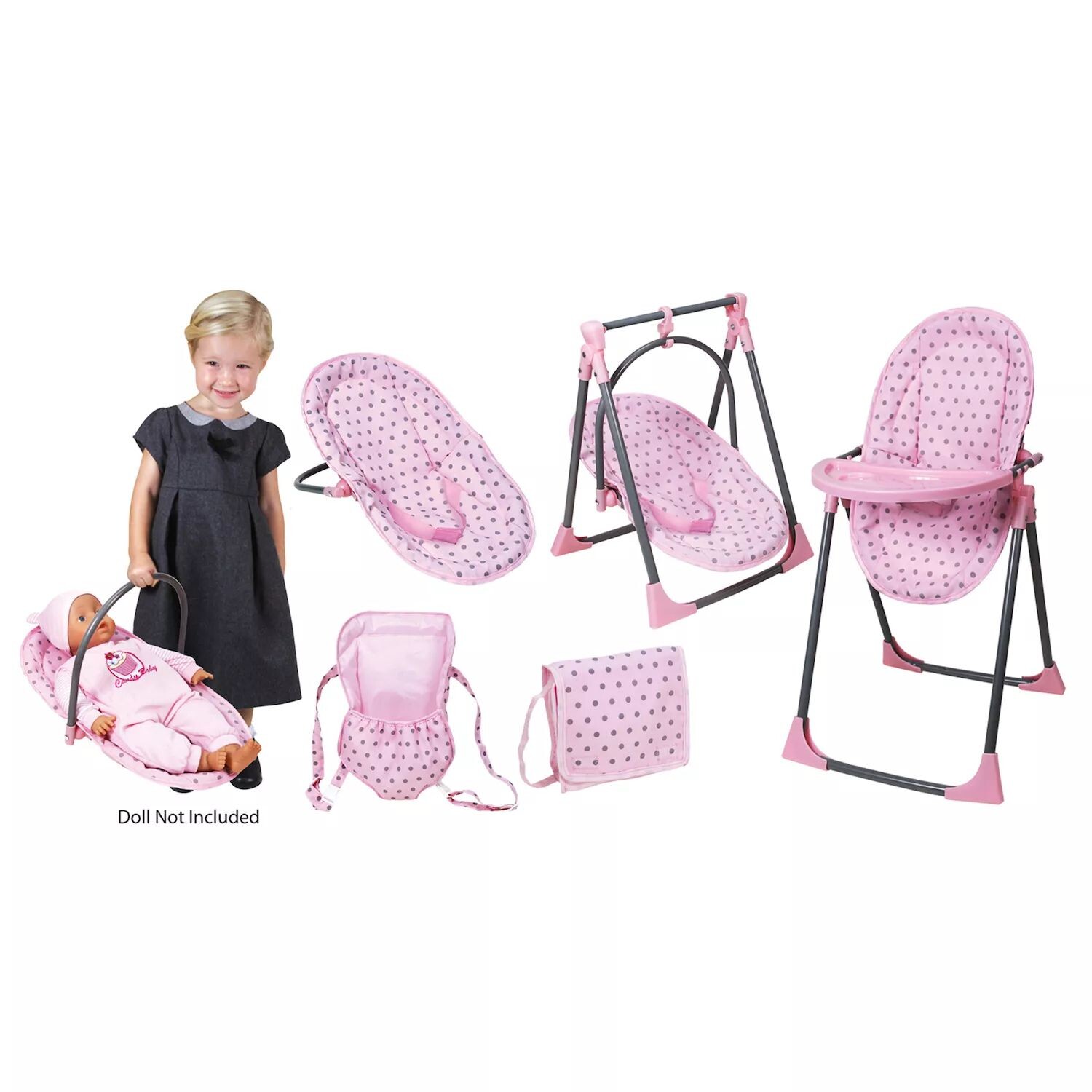 Игровой набор трансформируемый стульчик для кормления Lissi Baby Doll 6-в-1 Lissi