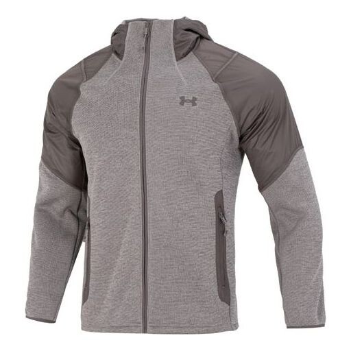 

Куртка coldgear swacket hoodie jacket 'grey heather' Under Armour, серый