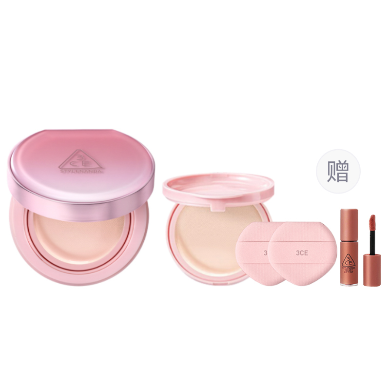 

Подушечка для макияжа с воздушной подушкой стойкий маскирующий не забивается в поры полупрозрачный 3CE, [Replacement Refill Included]#P01 Pink Undertone белый