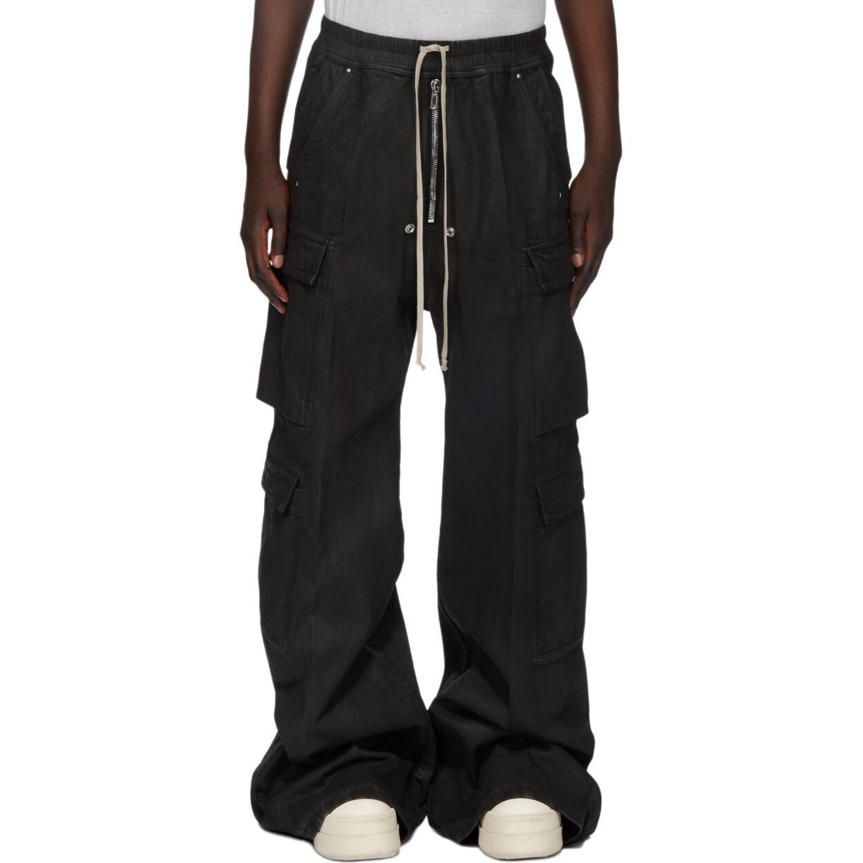 

Джинсы мужские черные восковые Rick Owens Drkshdw, черный