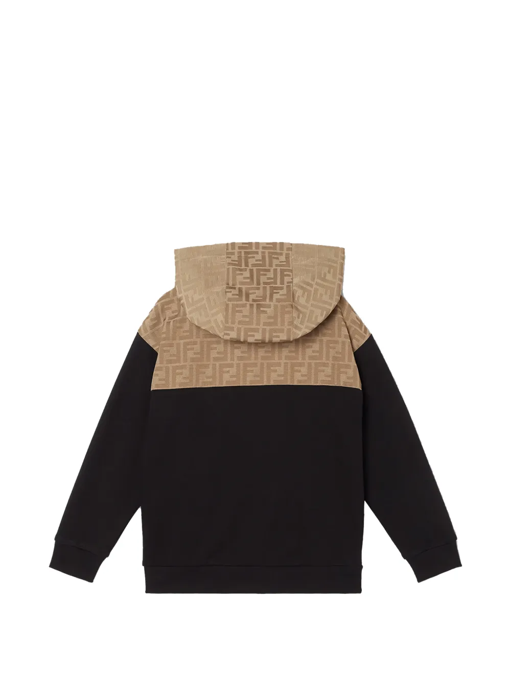 Толстовка с капюшоном и логотипом FENDI KIDS, черный — фото 2