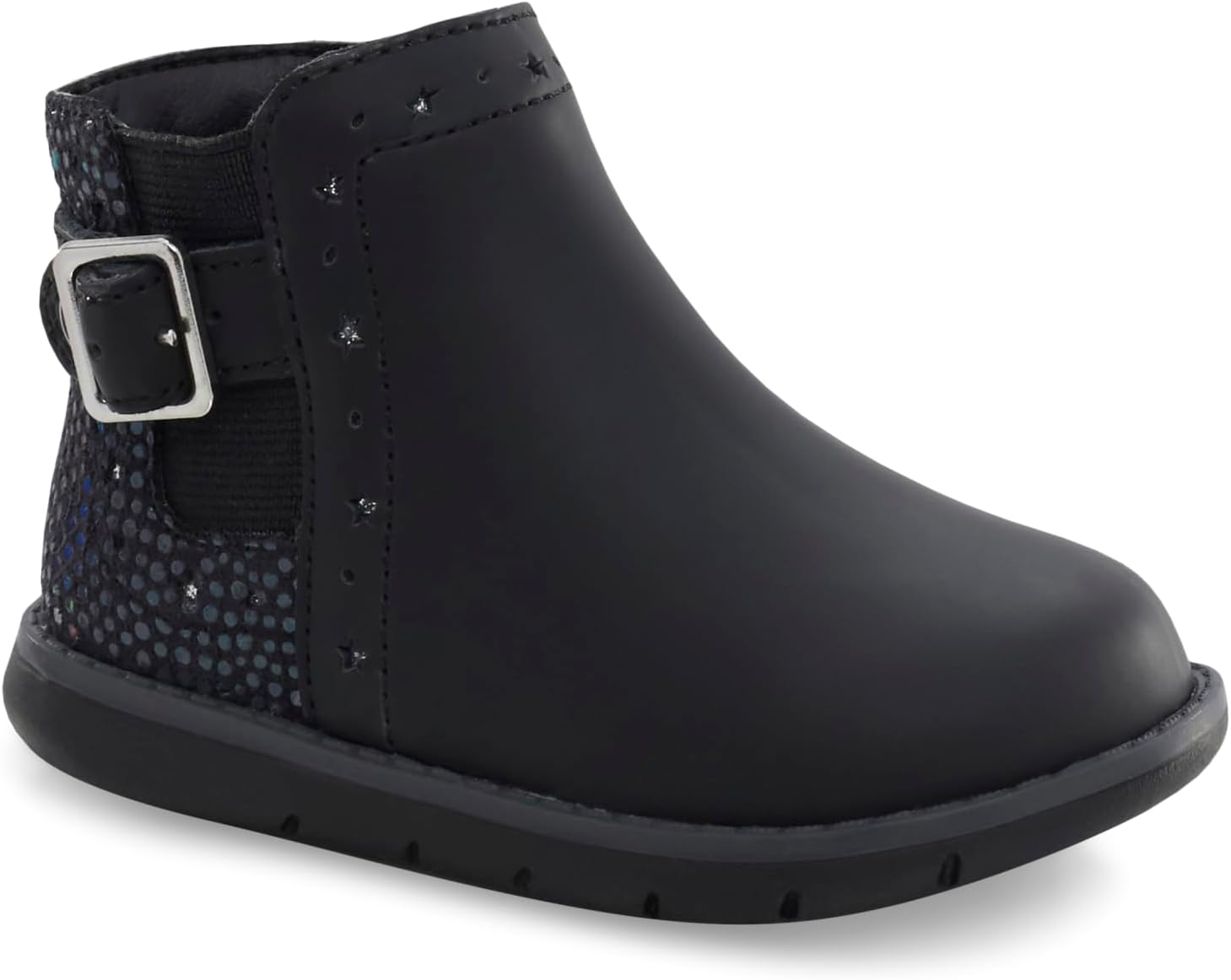 

Stride Rite unisex-child Srt Agnes, Black Shimmer