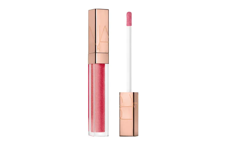 NARS Маленький розовый золотой блеск для губ, мерцающий золотой тюбик, #278 MAKE A MOVE Sunlight Oolong — фото 4