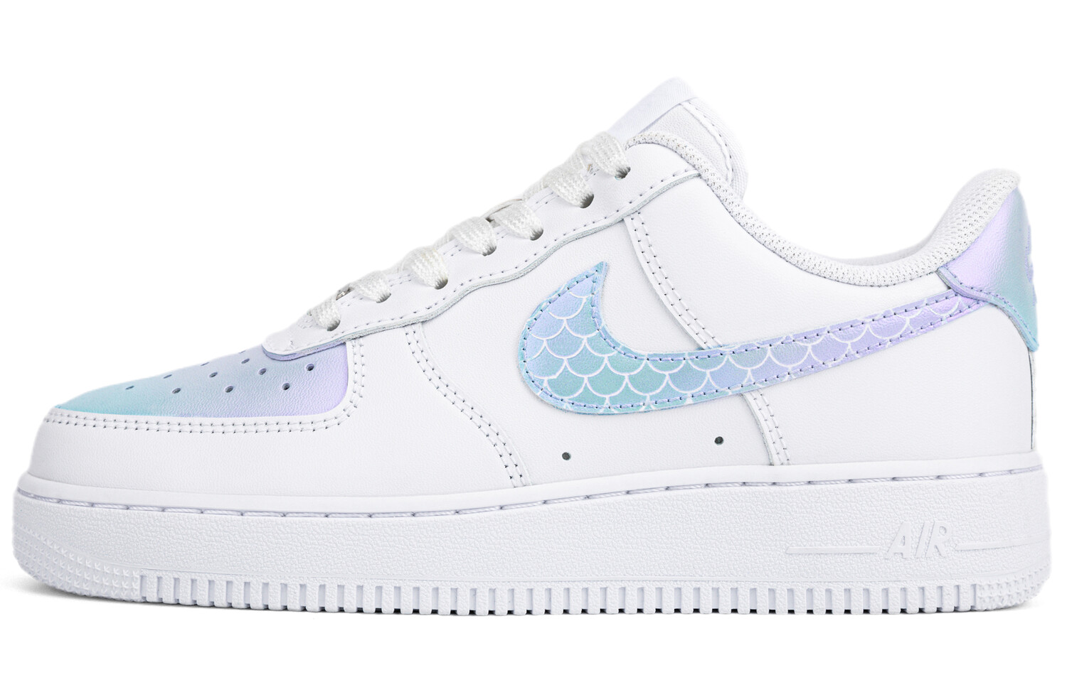 

Кроссовки Nike Air Force 1 Skateboard Shoes Women's Low-Top White Blue/Purple