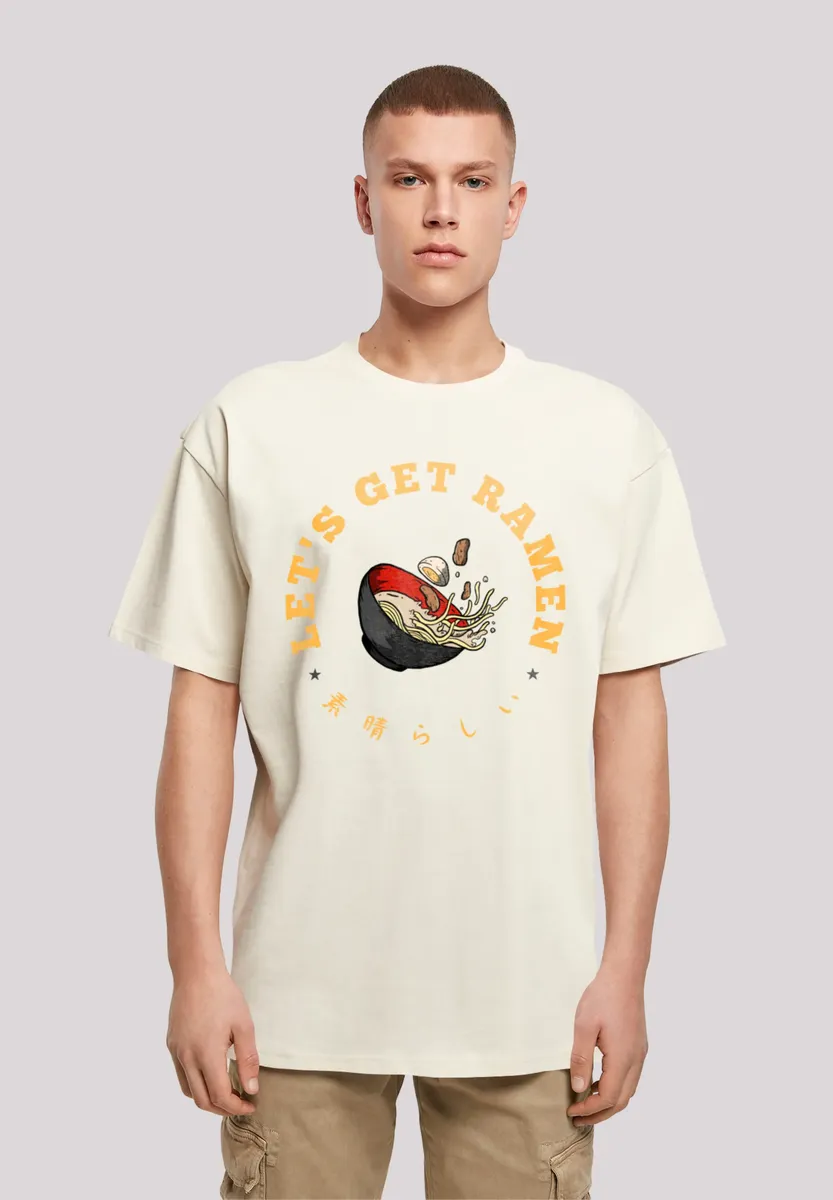 

Футболка F4NT4STIC "Les get Ramen", принт, цвет Sand